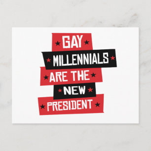Schwule Millennials sind der neue Präsident Postkarte