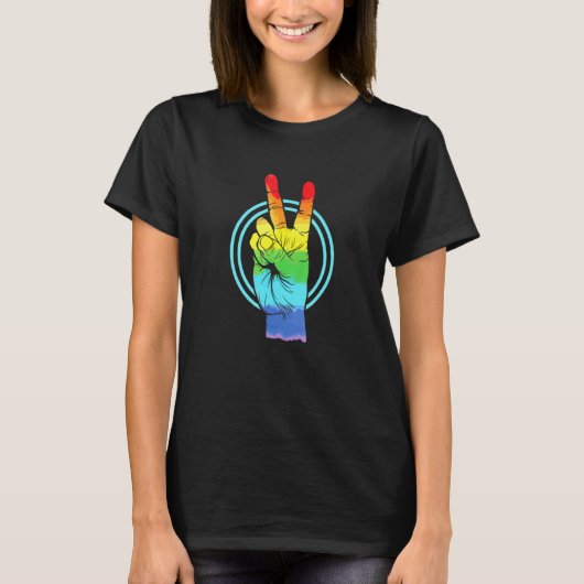 Schwule oder lesbische Friedensbewegung T-Shirt (Vorderseite)