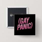 Schwule Panik-LGBTQ-Proteststolz Button (Vorne & Hinten)