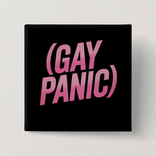 Schwule Panik-LGBTQ-Proteststolz Button (Vorderseite)
