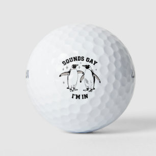Schwule Pinguin-Sounds Gay, ich bin in Vintage Que Golfball