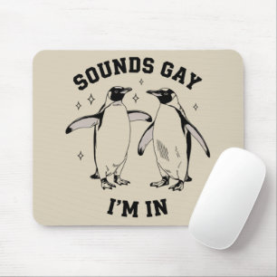 Schwule Pinguin-Sounds Gay Ich Bin In Vintage Quee Mousepad