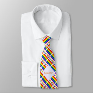 Schwule Pride-Flagge LGBTQ-gekachelt Krawatte