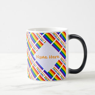 Schwule Pride-Flagge LGBTQ gekachelt Verwandlungstasse