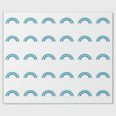Schwule Regenbogenfarbe Azure Geschenkpapier (Flach)