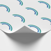 Schwule Regenbogenfarbe Azure Geschenkpapier (Ecke)