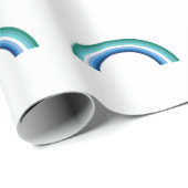 Schwule Regenbogenfarbe Azure Geschenkpapier (Rolleneckpunkt)