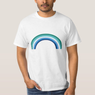 Schwule Regenbogenfarbe Azure T-Shirt