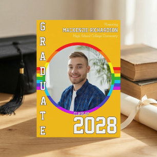 Schwule Studenten stolz Regenbogen-Abschlussankünd Einladung
