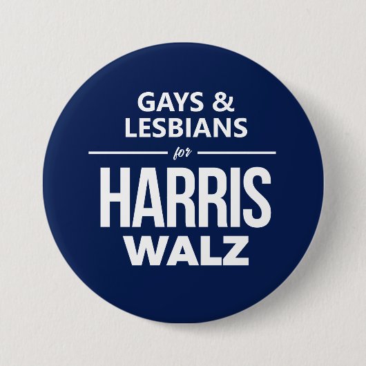 Schwule und Lesben für Harris Walz Button (Vorderseite)