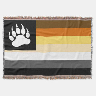 Schwulen-Bären-Stolzflagge und Bärenpranke Decke