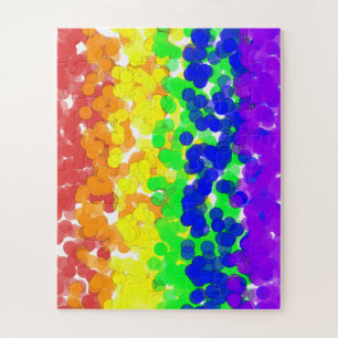 Schwulen-Stolz-Bokeh-Flagge Puzzle
