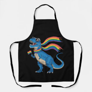 Schwulen-Stolz Dino Trex Regenbogenflagge Lgbt Ver Schürze