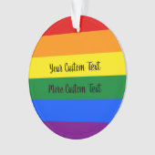 Schwulen-Stolz-Flagge mit Text-Ornament Ornament (Vorderseite)