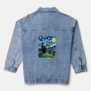 Schwulen Stolz Katzen Kunst Katze Sternennacht Sti Jeansjacke