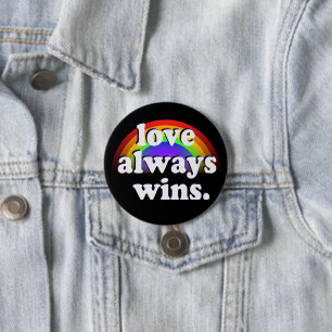 Schwulen Stolz lgbtq Gleichheit Liebe siegt immer Button