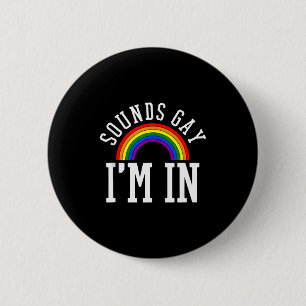 Schwulen-Stolz-Monat klingt schwul Regenbogen Lust Button