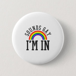 Schwulen-Stolz-Monat klingt schwul Regenbogen Lust Button