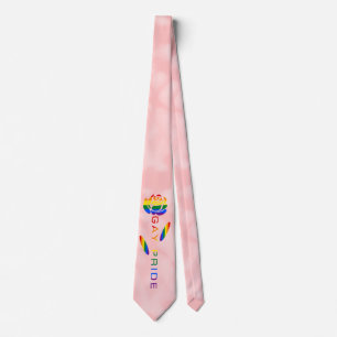 Schwulen-Stolz-Rose-Regenbogenflagge Krawatte