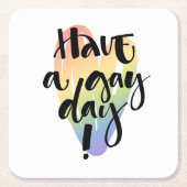 Schwulen Tag Rechteckiger Pappuntersetzer (Vorderseite)