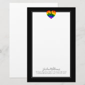 Schwulenherz Briefpapier (Vorne/Hinten)