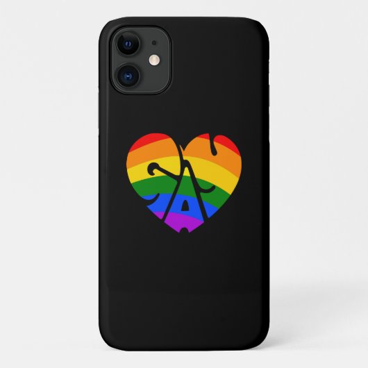 Schwulenherz Case-Mate iPhone Hülle (Rückseite)