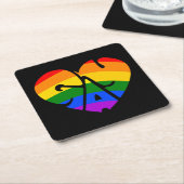 Schwulenherz Rechteckiger Pappuntersetzer (angewinkelt)