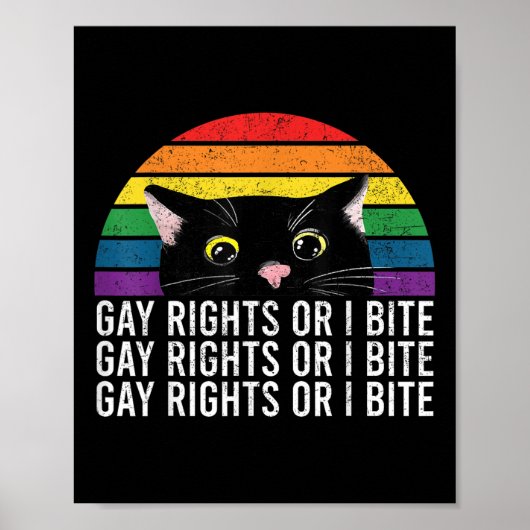 Schwulenrechte oder ich beiße Bisskatzenkatze Ally Poster (Vorne)