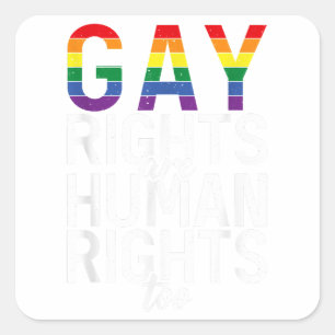 Schwulenrechte sind auch Menschenrechte Bisexuell Quadratischer Aufkleber