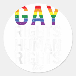 Schwulenrechte sind auch Menschenrechte Bisexuell  Runder Aufkleber