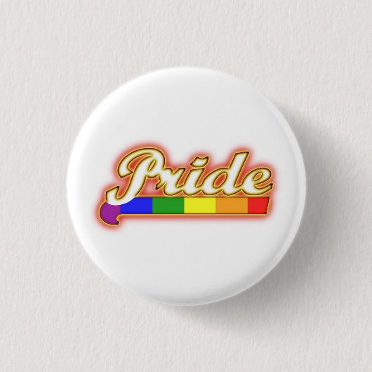Schwulenstolz Leuchtender Stolz Button (Vorderseite)