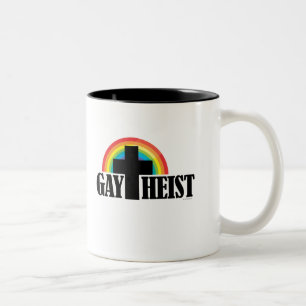 Schwulentheist Zweifarbige Tasse