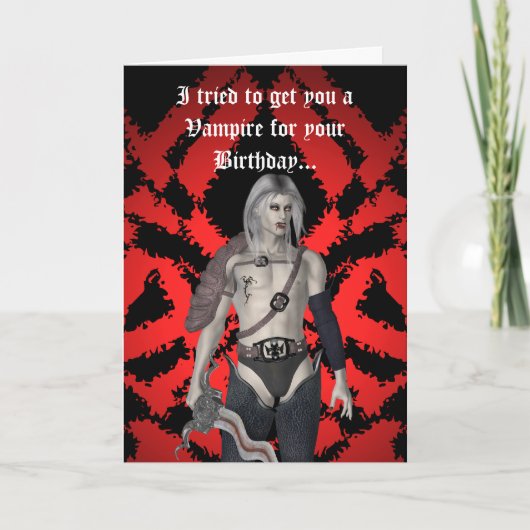 Schwulenvampir Karte (Vorderseite)