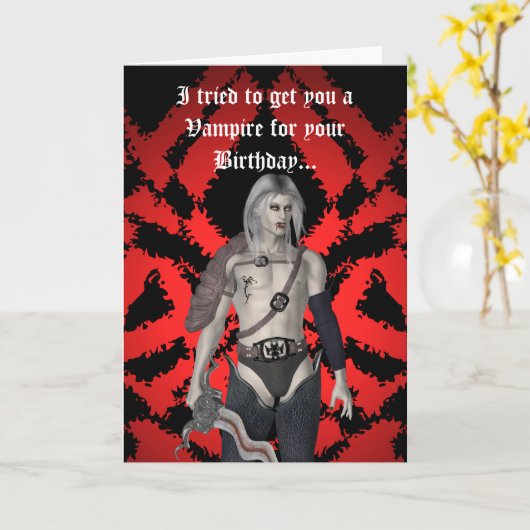 Schwulenvampir Karte (Gelbe Blume)