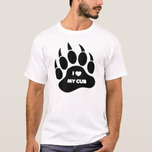 SCHWULER Bär I Herz mein Cub Bär Tatze T-Shirt