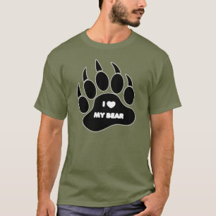 Schwuler Bär Pride Bärenpfote Ich liebe meinen Bär T-Shirt