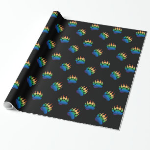 Schwuler Bär Pride Bear Tatze Geschenkpapier