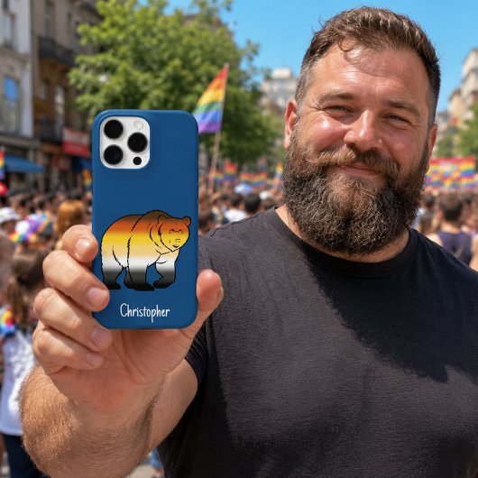 Schwuler Bären-Stolzflagge Farbiger Bär Benutzerde Case-Mate iPhone Hülle