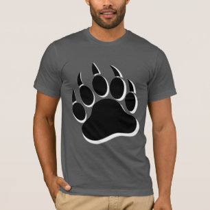 Schwuler Bärenpranke Schwarz-Weiß 3D-Effekt - T-Sh T-Shirt