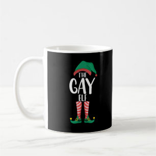 Schwuler Elf LGTBQ passende Familien-Weihnachtsfei Kaffeetasse