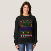 Schwuler Elf Regenbogenflagge Schwuler Stolz Schw Sweatshirt (Vorne ganz)