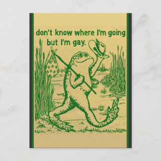 schwuler Frosch Postkarte