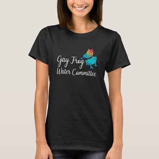 Schwuler Frosch Wasserkomitee Frosch T-Shirt (Vorderseite)