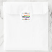 Schwuler Ingenieur Engineering Engiqueer Pride Mon Runder Aufkleber (Tasche)