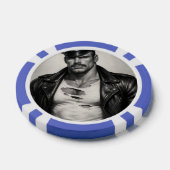 Schwuler Leder-Daddy 1940er Biker Poker Chips – Do (Einzeln)