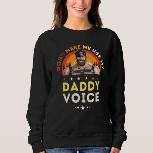 Schwuler Leder Schwuler Daddy Mann Bär Kink Schwul Sweatshirt (Vorderseite)