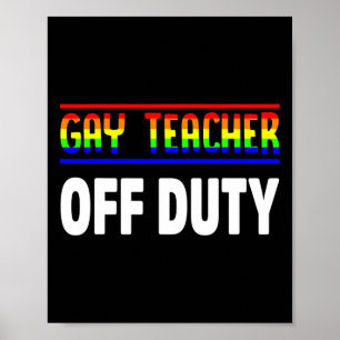 Schwuler Lehrer Lgbt Pride Monat Verbündeter Pflic Poster