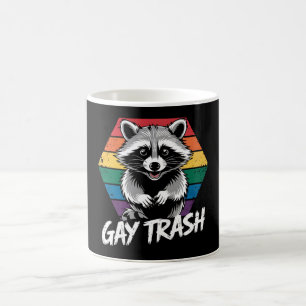 Schwuler Müll Waschbär LGBTQ Stolz Vintage Kaffeetasse