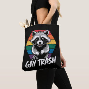 Schwuler Müll Waschbär LGBTQ Stolz Vintage Tasche