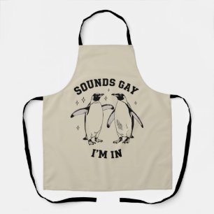 Schwuler Pinguin klingt schwul Ich bin in Vintage  Schürze